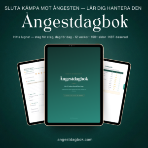 Ångestdagbok — KBT-baserad dagbok mot ångest med 180+ sidor verktyg och reflektion